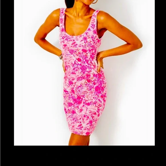 strapless open back dress Paris Georgia Pink Raf Tank Dress main image 0